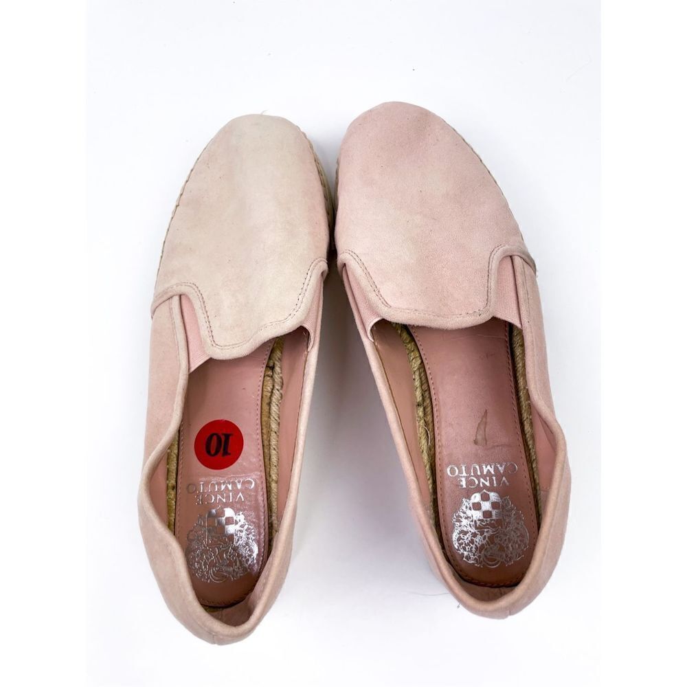 Vince Camuto Tambie Pink Espadrille Suede Loafers‎